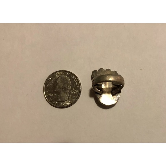 Vintage ring malachite sterling boho free jewelry - Picture 5 of 8